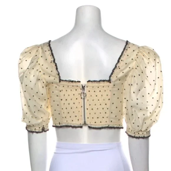 NWOT FOR LOVE & LEMONS Eden Crop Top XS $135 - Picture 7 of 7